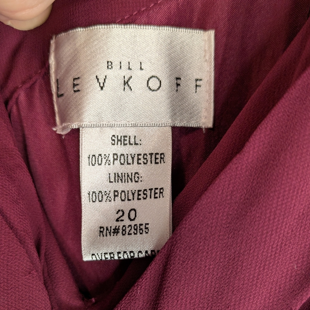 Bill Levkoff Burgundy Evening Gown - Picture 5 of 6